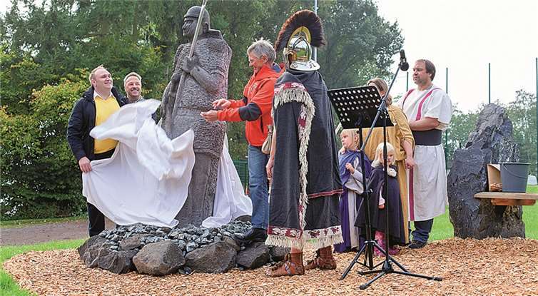 Der römische Legionär in Melsbach wurde enthüllt.
