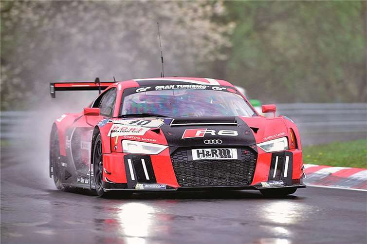 Der siegreiche Audi R8 LMS des belgischen WTR-Teams war bei Regen in seinem Element. BURG
