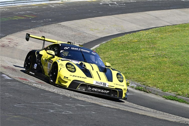 Der siegreiche Dunlop-Porsche 911 GT3 R des Teams Schnabl Engineering.