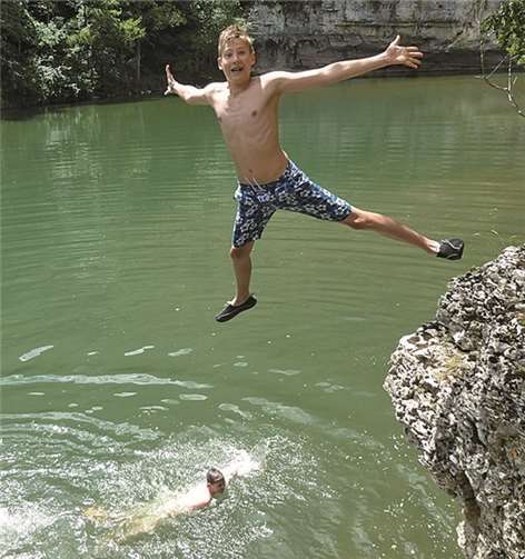 Der zum Baden einladende Fluss wurde ausgiebig erkundet.