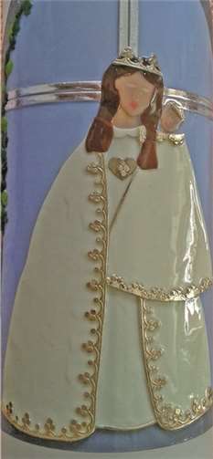 Detail der Madonna der Wallfahrtskerze.