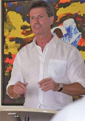 Detlef Pilger bei seiner Rede. privat