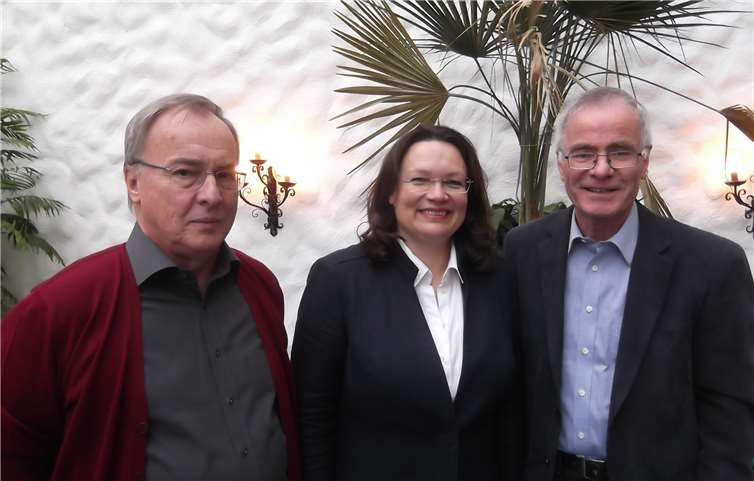 Detlef Schmidt und Peter Kirst nahmen auf Einladung der Ministerin Nahles am Gespräch teil. Peter Kirst