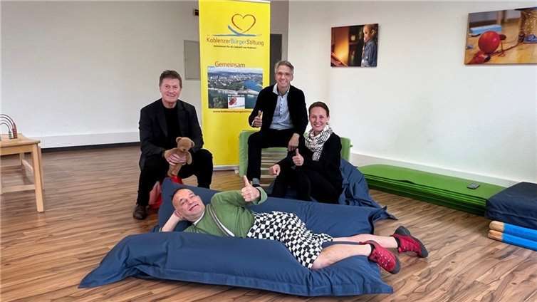 Detlev Pilger (Vorstand); Christof Heiner alias Zopp & Co.; Andreas Kimmel (Stiftungsrat), Kathleen Benekenstein (Geschäftsführung). Foto: Rolf Hennequin