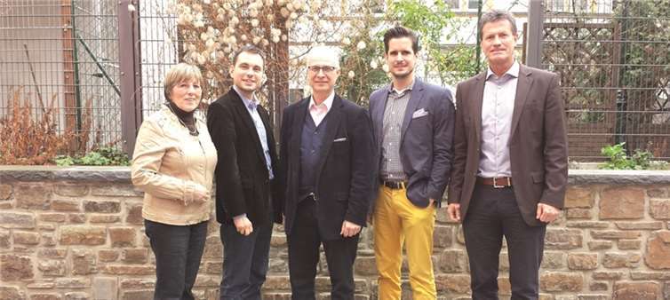 Detlev Pilger (r.) und David Langner (2. v. l.) freuten sich, den Vorsitzenden von „Alle lieben Koblenz e.V.“, Christoph Krepele, begrüßen zu können. privat