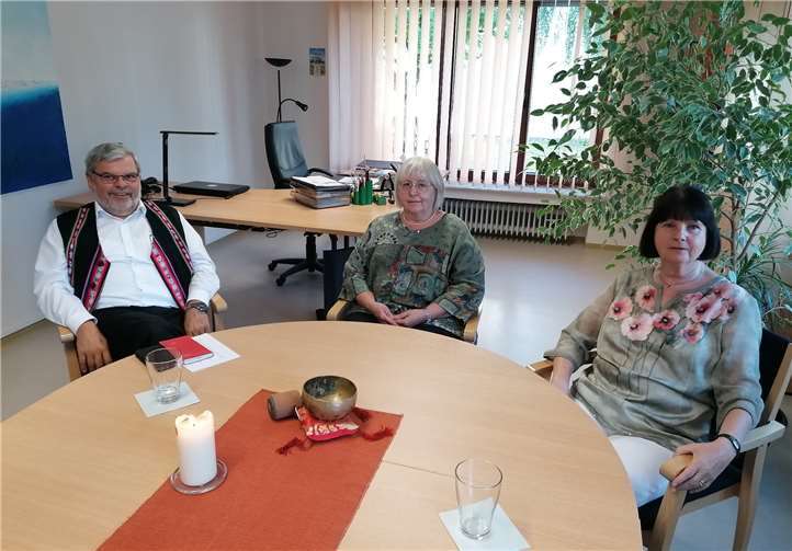 Diakon Wilfried Voigt, Jutta Häberle und Ellen Michaelsen. Foto: Hospizverein