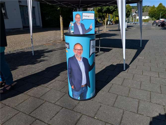Dialogbox bei einem Testeinsatz in Puderbach.