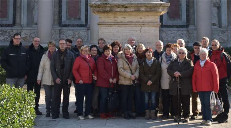 Die 28 Pilger der Pfarrgemeinde St. Johannes der Täufer waren fünf Tage nach Rom gereist. privat