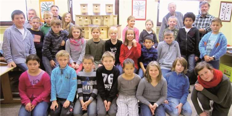 Die 4. Klasse der Braunsburg-Grundschule Anhausen.