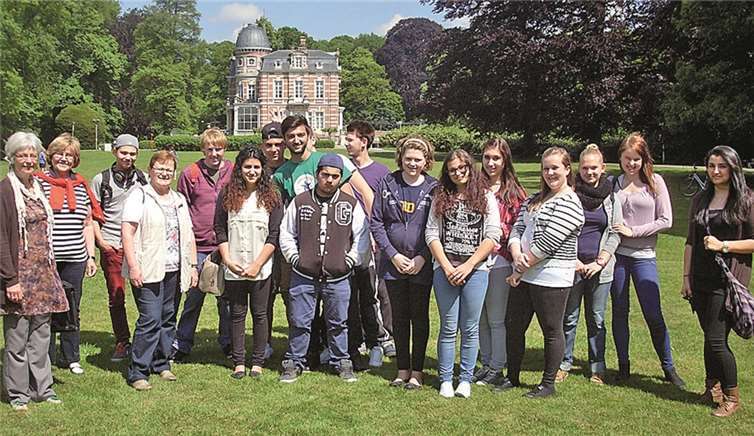 Die 9c der Erich-Kästner-Schule besuchte die belgische Partnerstadt Brasschaat.privat