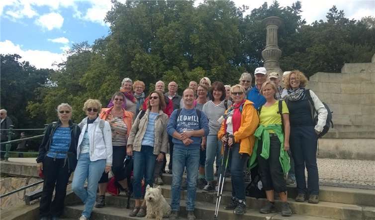 Die AC-Mitglieder beim Niederwalddenkmal.privat