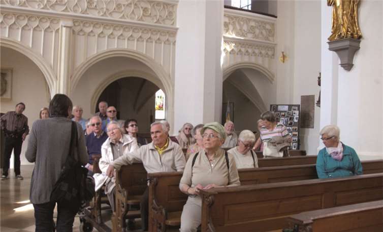 Die AWO-Gruppe in der Klosterkirche Benediktbeuen. privat