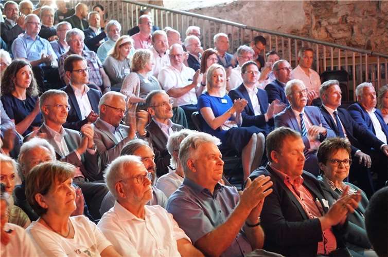 Die Abtei Rommersdorf bot dem traditionellen Empfang der Wirtschaft eine tolle Kulisse.