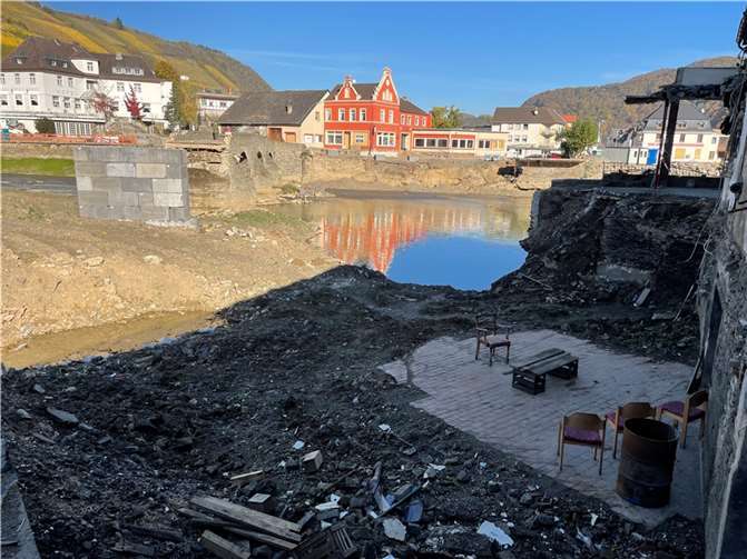 Die Ahr bei Rech nach der Flut. Foto: ROB
