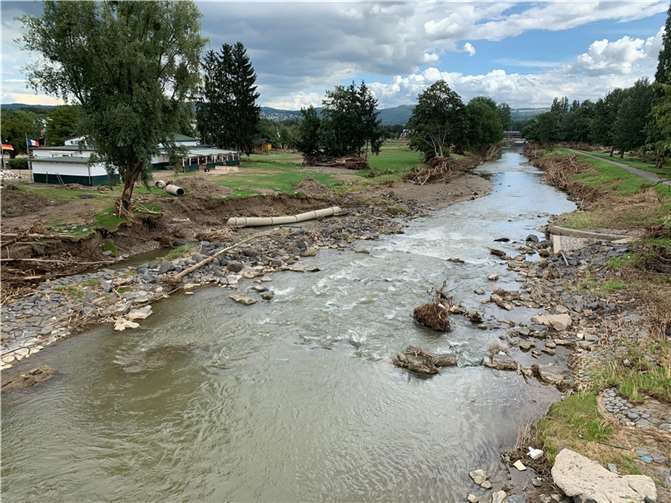 Die Ahr bei Sinzig nach der Flut. Foto: ROB