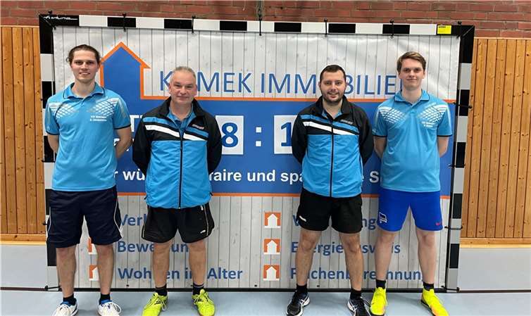 Die Akteure für den dritten Sieg in Folge: v.l. Daniel Jacquemien, Guido Lenz, Kevin Müller und Ersatzmann Peer Stobbe.Foto: privat