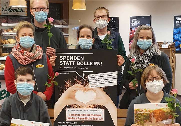 Die Aktion „Spenden statt böllern“ brachte 350 Euro ein. Copyright: Silvia Knieps