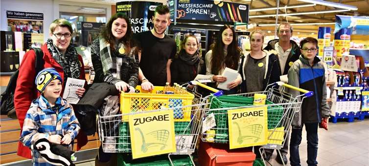 Die Aktion Zugabe hilft Notleidende mit Lebensmitteln und Drogerieartikeln.Privat