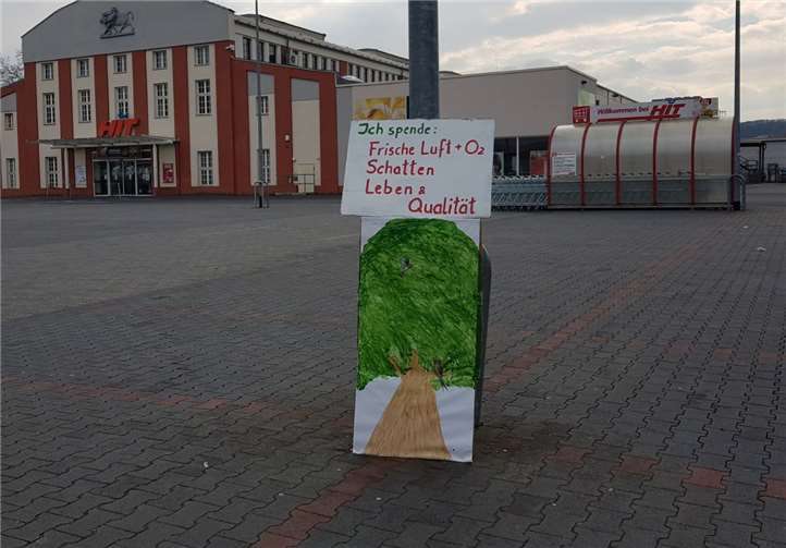 Die Aktion soll auf fehlendes Grün aufmerksam machen. Foto: privat