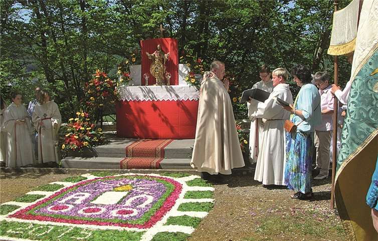 Die Altäre für die Fronleichnamsprozession wurden schön hergerichtet.privat