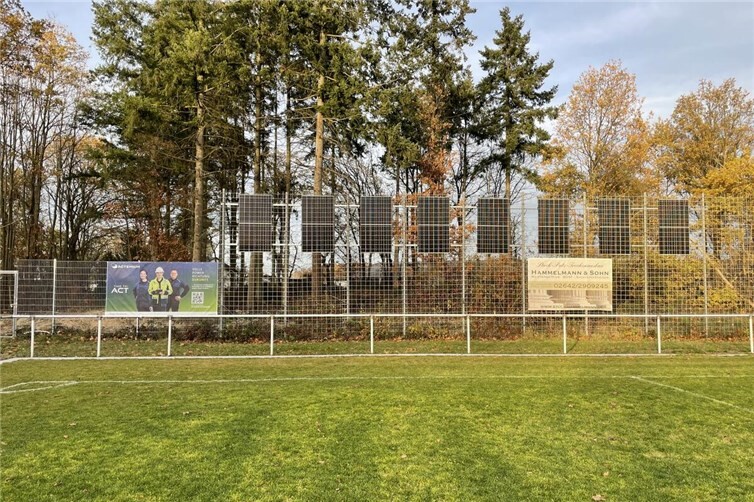 Die Anlage im letzten Herbst nach Montage der Module