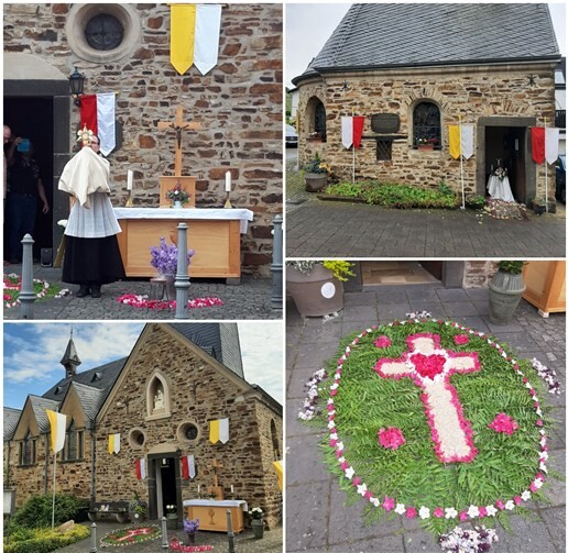 Die Annakapelle wurde mit Blumen und Fahnen geschmückt. Foto: privat