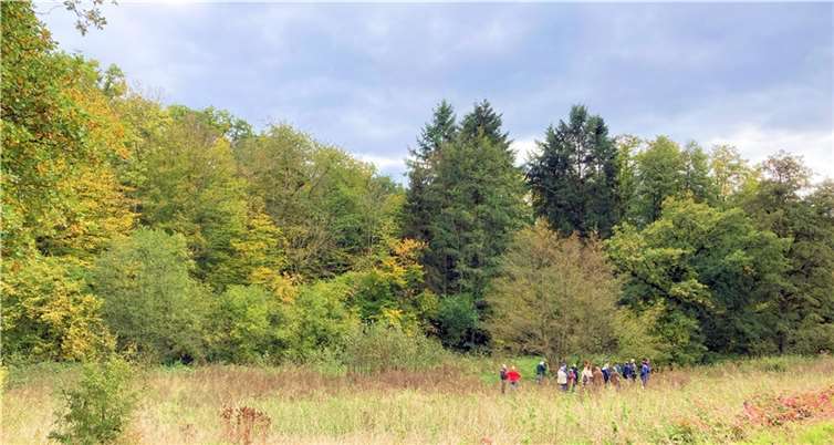 Großes Interesse an der Sevenicher Artenvielfalt Die Anwesenden wurden durch die auf dem Maifeld einzigartige Auenlandschaft geführt. Foto: privat
