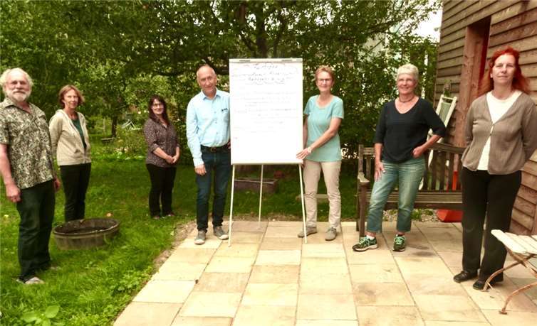 Die Arbeitsergebnisse des Kooperationstreffens wurden vorgestellt (v.l.: Ingo Binnewerg , Walburga Greiner, Hildegard Bender, Dr. Hans-Georg Hansen, Renate Adams, Karin Keelan und Dr. Natalie Wendisch). Foto: privat