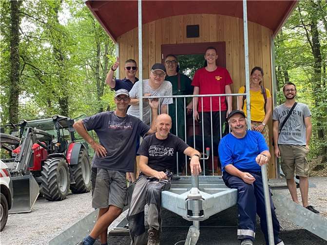 Die Arbeitsgruppe Waldkindergarten. Quelle: Stadt Rhens