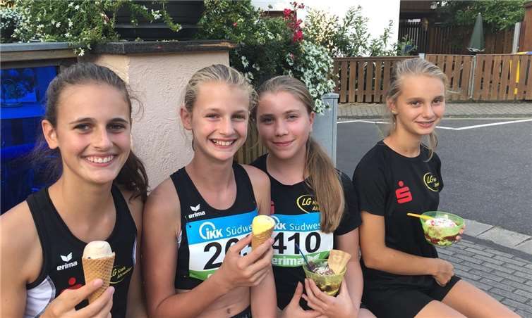 Die Athletinnen des SV Blau-Gelb Dernau.Fotos: privat