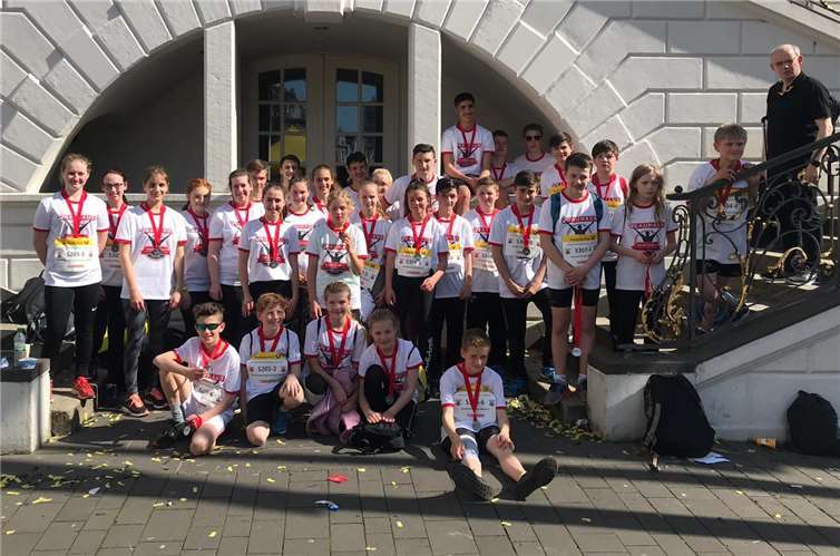 Die Atmosphäre eines großen Stadtmarathons war für die Schülerinnen und Schüler der Hocheifel Realschule plus ein schönes Erlebnis.Foto: privat
