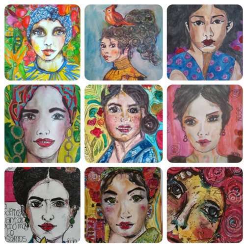 Die Ausstellung zeigt farbintensive Frauenporträts mit starker Ausdruckskraft. Zur Vernissage las die Künstlerin begleitende Kurzgeschichten – persönlich, pointiert und berührend.