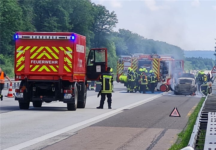 Die Autobahn musste kurzzeitig in beide Richtungen gesperrt werden.