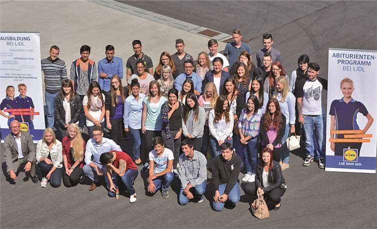 Die Azubis der Lidl-Regionalgesellschaft Koblenz freuten sich über ihren Ausbildungsbeginn. privat