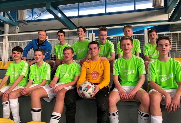 Die B-Jugend lieferte eine überraschend gute Leistung beim Futsal-Sparkassencup ab. privat