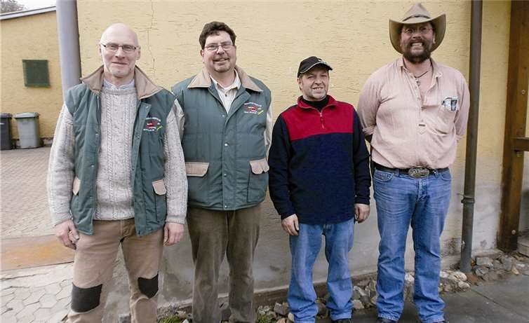 Die BSC Vorderladerschützen: Klaus Peter Schommers-Bogensperger, Thomas Schild, Ernst-Peter Heinen und Michael Doll. Privat