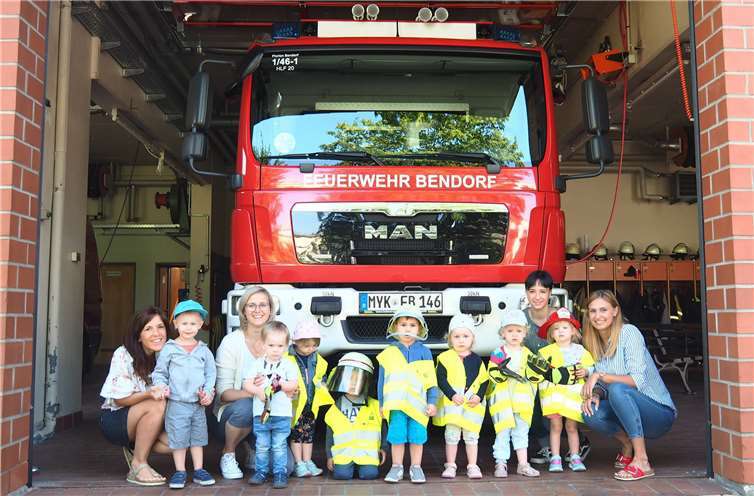 Die Bärengruppe des Haus des Kindes war zu Gast bei der Bendorfer Feuerwehr. Foto: privat