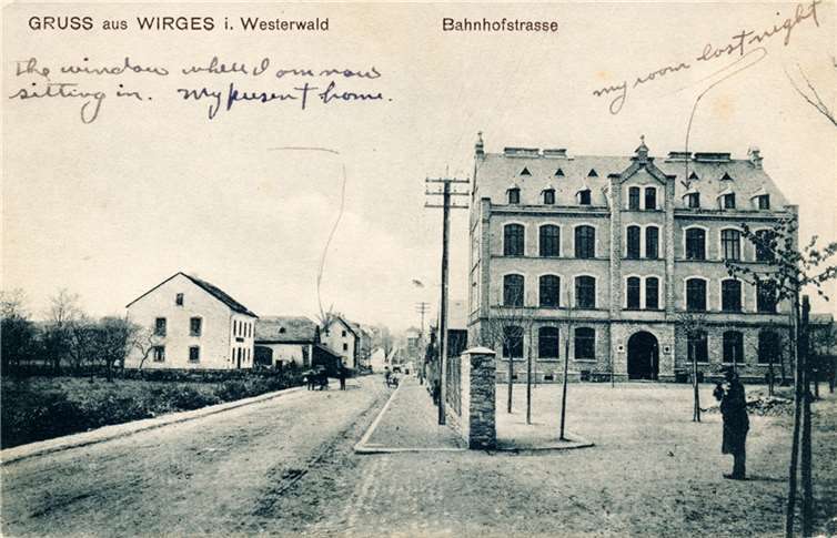 Die Bahnhofstraße in Wirges um 1910. Quelle: SPD-Ortsverein Wirges