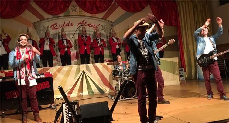 Die Band „Schlappkappe“ in Aktion.