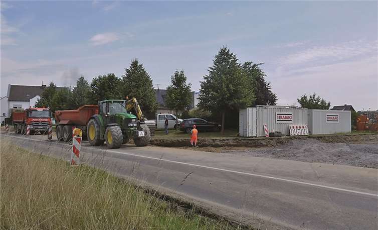 Die Bauarbeiten sind in vollem Gange. privat