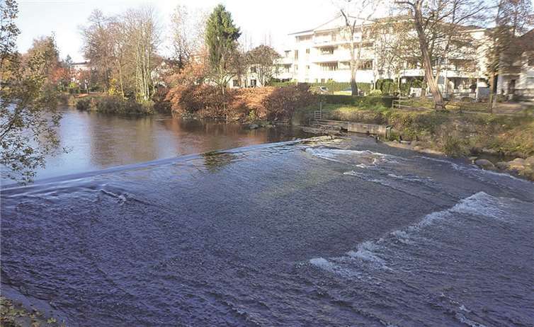 Die Bauarbeiten zur naturnahen Umgestaltung an der Wehranlage am Kurpark in Bad Neuenahr haben begonnen. privat