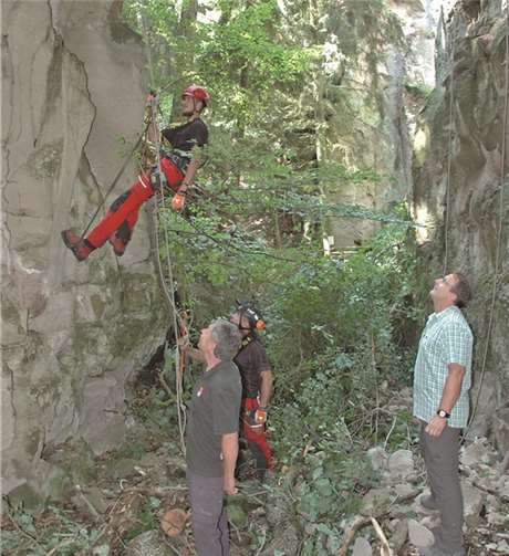 Die Bergputzer im Einsatz.privat
