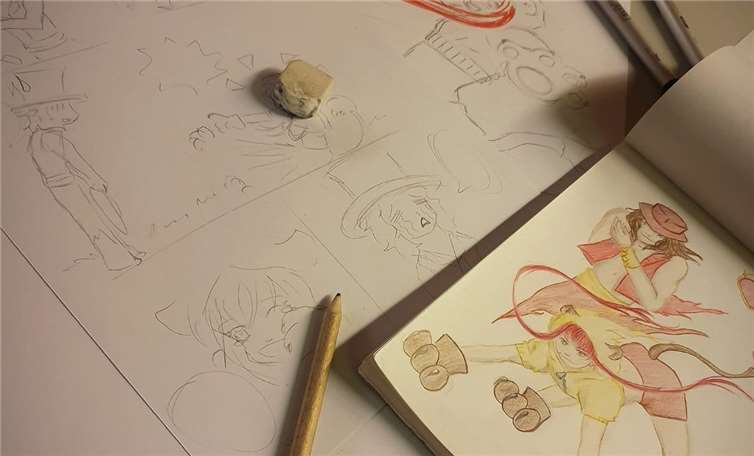 Die Besucher haben hier die Möglichkeit, vorhandene Manga zu lesen, eigene Zeichnungen zu erstellen oder das Zeichnen zu erlernen.Foto: privat