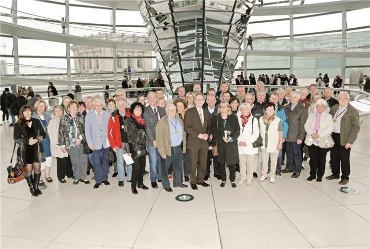 Die Besucherebene im Reichstagsgebäude wurde für den Fototermin genutzt.  privat