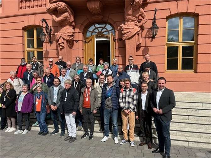 Die Besuchergruppe mit Benedikt Oster in Mainz. Quelle: Büro von Benedikt Oster