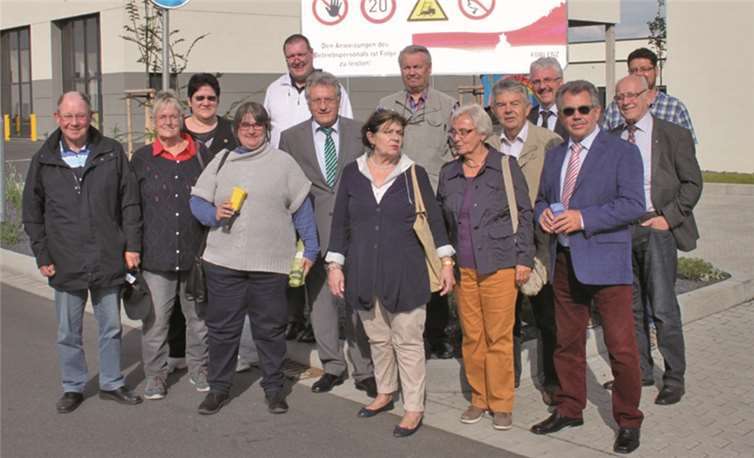 Die Besuchergruppe vor dem Betriebshof in Wallersheim.  CDU OV Moselweiß/Rauental