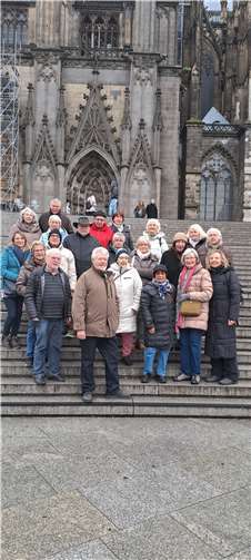 Die Besuchsgruppe am Kölner Dom.  Foto: Eva Sobotka