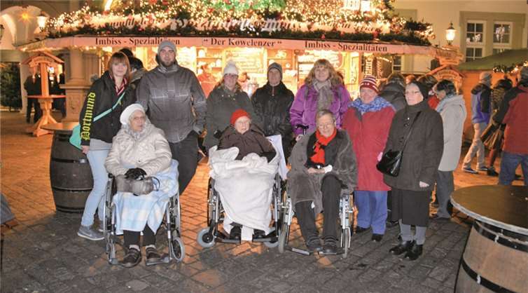 Die Bewohner der Villa Ausonius genossen die weihnachtliche Atmosphäre in Koblenz. privat