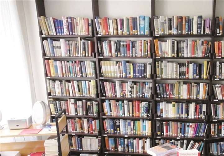 Die Bibliothek enthält mehr als 300 Großdruck-Bücher. privat