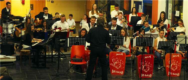 Die Big Band des Megina Gymnasiums begeisterte ihre Zuschauer. privat